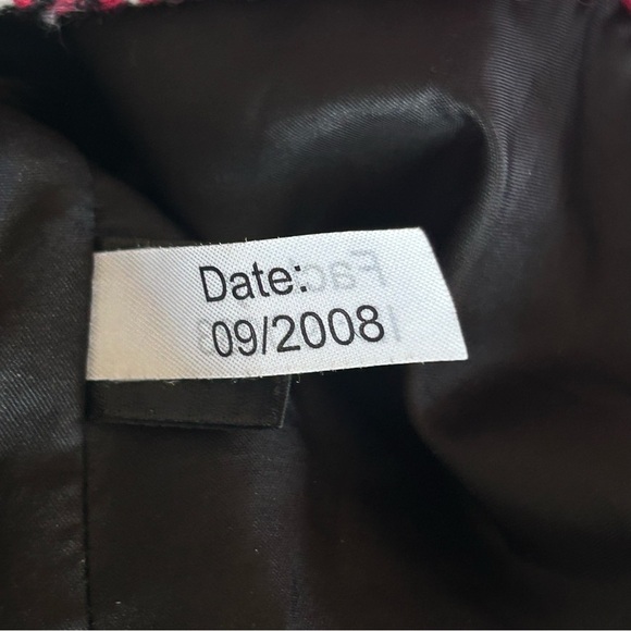 Express Y2K Red White Black Plaid Wool Blend Jacket M Belted Preppy Clueless - Picture 8 of 11